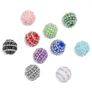 Kleurrijke parel strass bal kralen voor DIY handgemaakte sieraden en sleutelhangers.