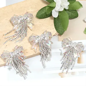 Rhinestone bow tassel charms DIY jewelry accessories for phone chain bracelet necklace pendant