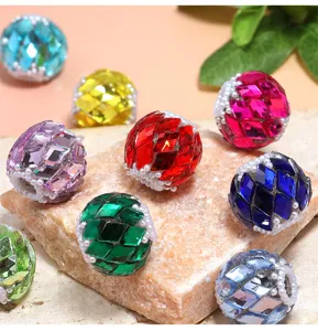 Colorful rhinestone faceted bead charms for DIY phone chains and beaded pens, shiny detail.