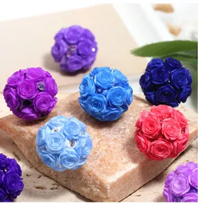 Perles de fleurs de roses en argile coloree melangee accessoires de bijoux DIY pour chaine.