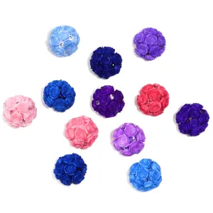 Perles de fleurs de roses en argile colorées accessoires DIY pour chaîne de téléphone.