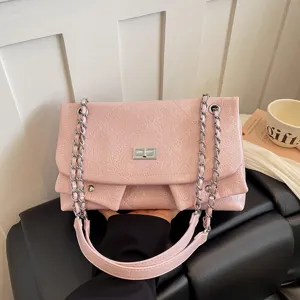 Donna Borsa a Tracolla Trapuntata con Catena Pelle PU Lusso Designer Borsa a Tracolla Multi Tasche Borsa Ascellare