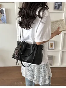 Borsa shopper minimalista grande capacità borsa a mano vintage casual da donna lavoro
