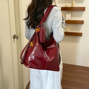 Women's PU Leather Convertible Backpack Crossbody Bag Casual Commuter Tote Handbag