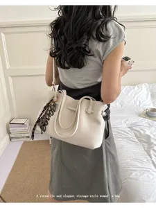 Borsa shopper grande capienza donna vintage casual borsa a mano pendolare stile versatile