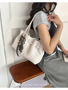 Borsa shopper grande capacità donna nuova texture vintage borsa a mano casual da lavoro