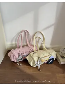 Japanese style cute ita bag shoulder tote bag with clear window and large capacity daily use