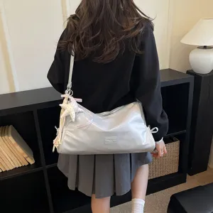Women's retro trendy tote bag large capacity crossbody shoulder bag stylish commuter bag