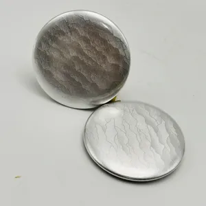 Metal water wave round badge backing discs silver craft accessories for DIY pin button crafts