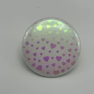Holographic Maze Heart Pattern Badge Paper For DIY Anime Merch Decorative Laser Reflective Paper For Scrapbooking Crafting