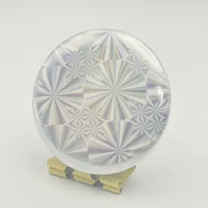 Holografische badge achterkant papier insert met laser ster sneeuwvlok patroon, 105g.