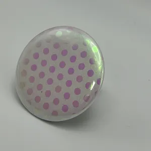 Iridescent maze series anime badge pin, purple polka dot button badge, custom merch collectible