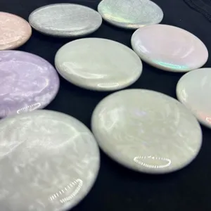 Opalite silver white pink purple badge backing paper glossy craft specialty paper