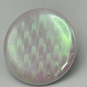 Round iridescent maze pattern glitter brushed badge paper for custom anime peripherals.