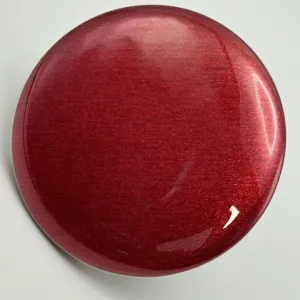Red glitter circular badge pinback button anime merchandise collector item blank display piece