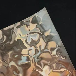 Water ripple badge backing paper, holographic specialty craft paper for DIY handmade projects.