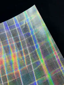 Holographic cardstock paper detail, 128g laser craft special paper for badge backing DIY.