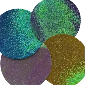 Papier nacré holographique pour badges, papier d'art double flash rond vue principale de l'article.