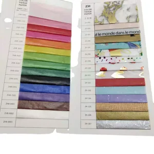 Wholesale colored tissue paper gift wrapping paper custom color swatch card display