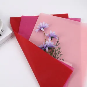 Colorful tissue paper wrapping paper for gift and flower packaging, translucent DIY sheets.