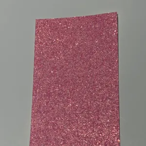 Pink glitter cardstock paper for badge backing DIY craft special paper material 1pc
