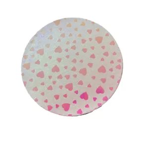 Holographic heart badge protective film round sticker for anime merch and crafts DIY decor