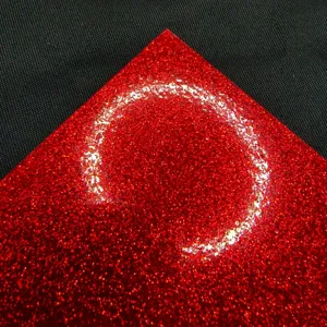 Kokkino xarti glitter gia xeirotexnies piso meros badge DIY 130g eidiko xarti kainourg