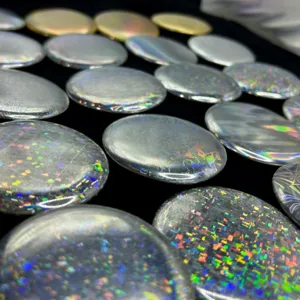Holographic cardstock backing paper for double-flash badges, special handmade shiny paper.