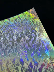 128g laser double flash badge paper holographic specialty cardstock DIY craft material wholesale