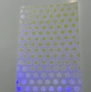 Holographic glitter dot backing paper DIY badge packaging decoration craft supply sheet.
