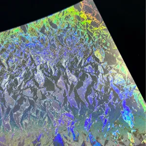 Holographic cardstock paper double flash broken glass texture handmade DIY special paper