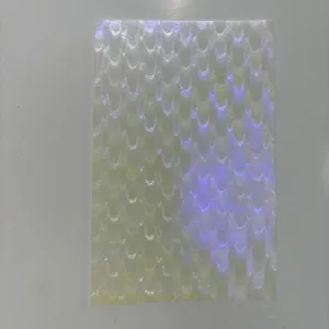 Holographic backing paper for DIY badges, sparkling laser pattern sheet, craft supply.