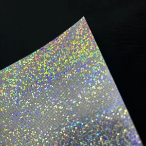 128g Laser Double Flash Badge Special Paper Handmade Holographic Flash Card Stock