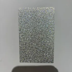 Silver holographic glitter backing paper for badge DIY craft decorative packaging and supplies