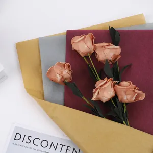 Colored tissue wrapping paper for gift boxes, flowers, clothing, and shoe packaging.