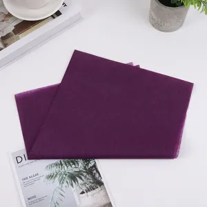 Purple tissue wrapping paper for gifts, flowers, shoes, and apparel packaging boxes.