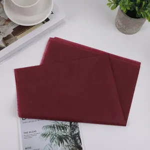 Burgundy colored tissue paper for gift boxes, clothing, shoes, and floral wrapping supplies.
