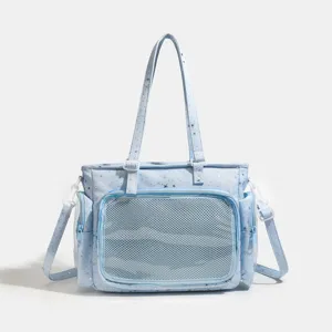 Japanese Transparent Itabag Starry Print Women Shoulder Tote Bag Casual Commute Crossbody Bag Student Handbag