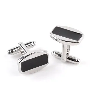 Boutons de Manchette Géométriques en Strass d'Alliage Vintage Ton Argent Boutons de Manchette Français pour Hommes Femmes Chemise Habillée Bijoux Cadeau
