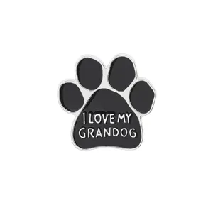 Cute dog paw enamel pin metal brooch badge for pet lovers and animal fans wonderful gift