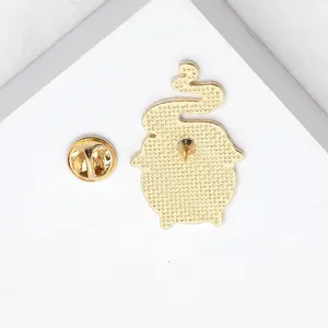 Broche épingle en émail chaudron magique en alliage, accessoire élégant de badge de sorcier pour.