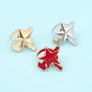 Broche marteau et faucille soviétique émail pentagramme épingle col accessoires