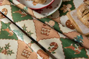 Christmas tablecloth retro jacquard holiday table cloth winter festive dining table decor
