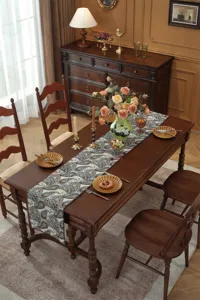 American retro paisley table runner jacquard fabric coffee table cover home decor