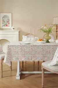 Tovaglia rettangolare in jacquard di cotone francese per tavolo da pranzo casa