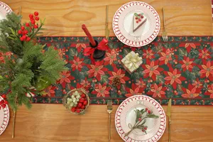Splendida tovaglia da tavola di Natale jacquard decorazione festiva da pranzo