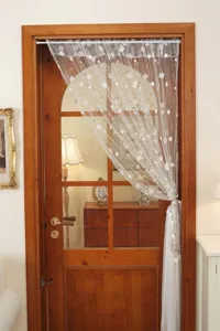 White lace door curtain embroidered floral mesh room divider elegant home decor hanging drape