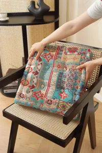 Thickened American pastoral square seat cushion for home chair sofa and office decor pad