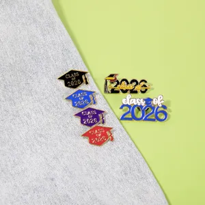 Σετ καρφίτσα σμαλτού αποφοίτησης 2026 καπέλο διδακτορικού μεταλλικό δώρο για φοιτητές