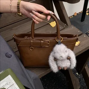 Borsa a Secchiello in Pelle PU Retro Coreana Donna Autunno Inverno Scamosciato Borsa a Tracolla Borsa Casual